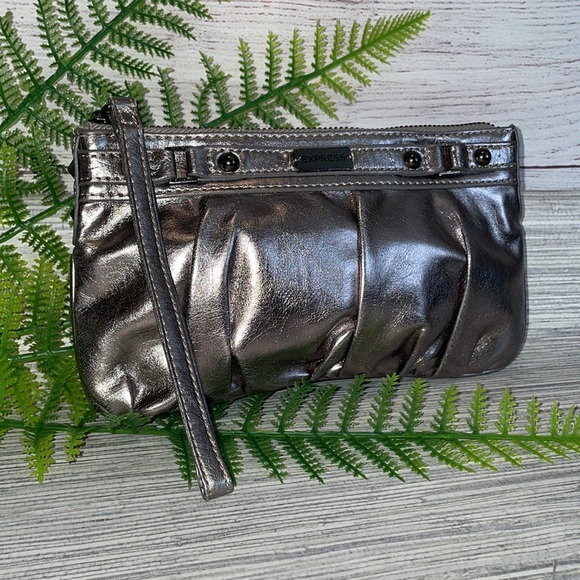 Express Silver Moto Clutch Wristlet - Picture 2 of 6